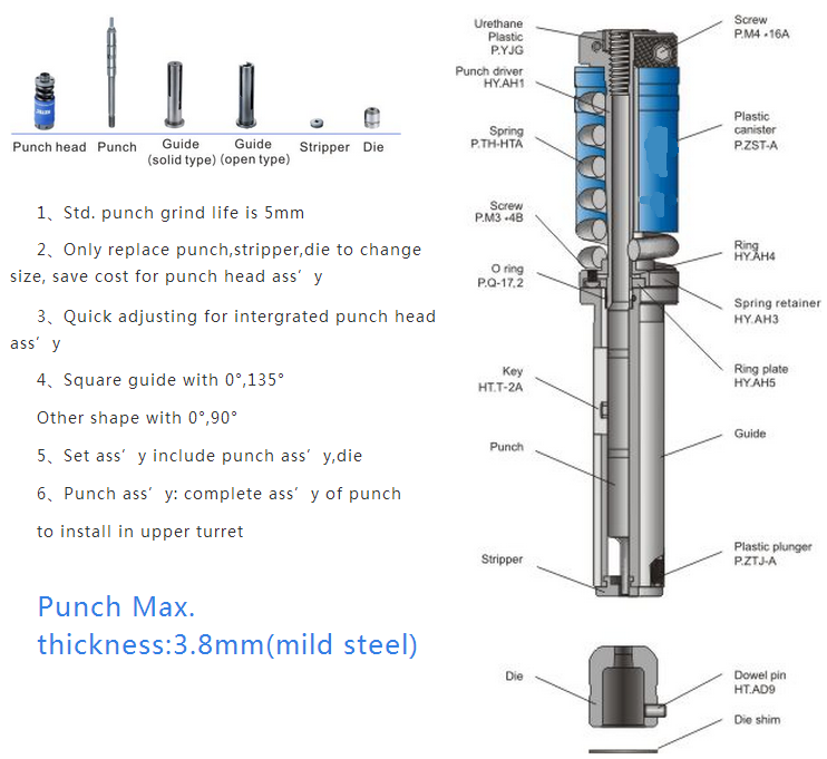 TURRET VT-300: A STATION THICK TURRET 6.8MM ROUND - Image 1